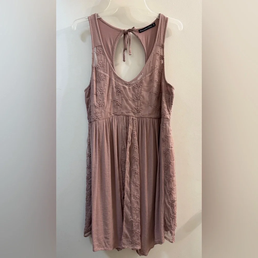 Abercrombie & Fitch Boho Embroidered Lace Mini Dress M - Picture 3 of 14